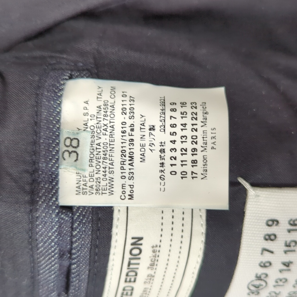 Maison Martin Margiela Limited Edition 5 Five Zip Denim Moto Biker Jacket 38 2 - Picture 9 of 16